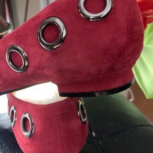 Suede Vaneli Flats Red